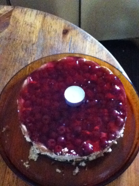 The cherry cake I made for my cousin